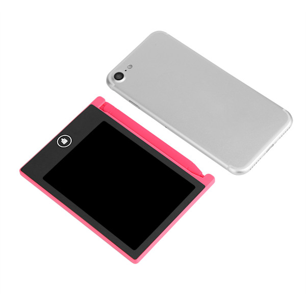 Digital bærbar 4,5 tommers Mini LCD-panel tavle skrivebrett for barn voksen rosa