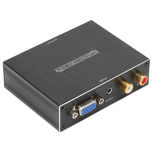 Audiokonverter VGA+3.5MM+RCA Audio til High Definition Multimedia Interface Adapter til PC DVD til XBOX Højttaler