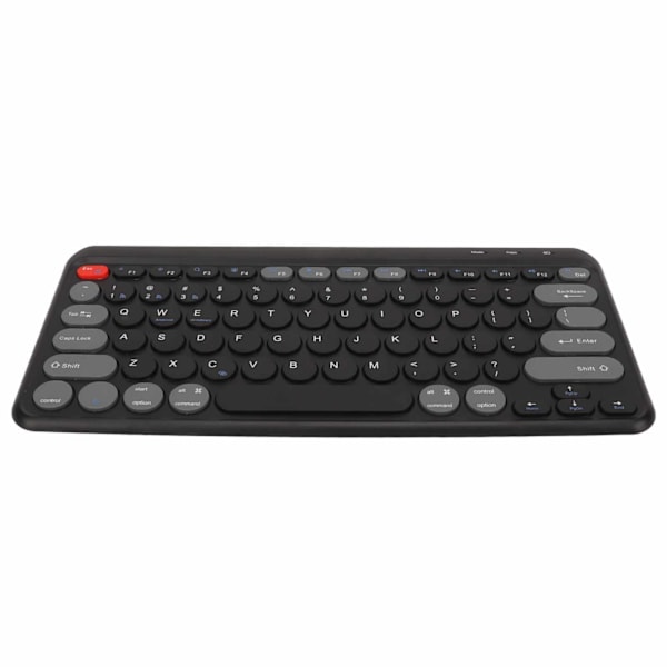 Kompakt runt tangentbord Mini tangentbord Trådlös Bluetooth 2.4G Dubbelt läge Bärbart smalt tangentbord för Windows för Android för IOS Svart