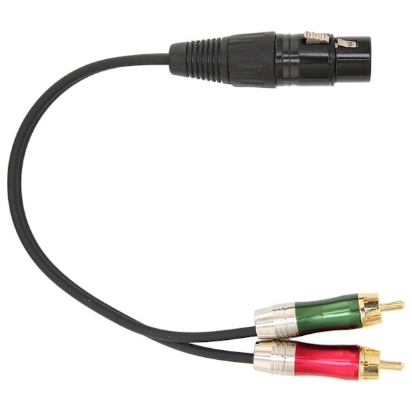 XLR-naaras 3-nastainen - 2 RCA-urosliitinsovitin Epätasapainoinen Y-jakaja Patch-kaapeli Vahvistimelle Mikserille Mikrofonille XLR-naaras/2RCA 1m/3.3ft