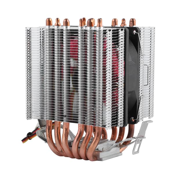 Computer CPU-ventilator køler køleplade 6 varmerør til Intel Lag1156/1155/1150/775 rød