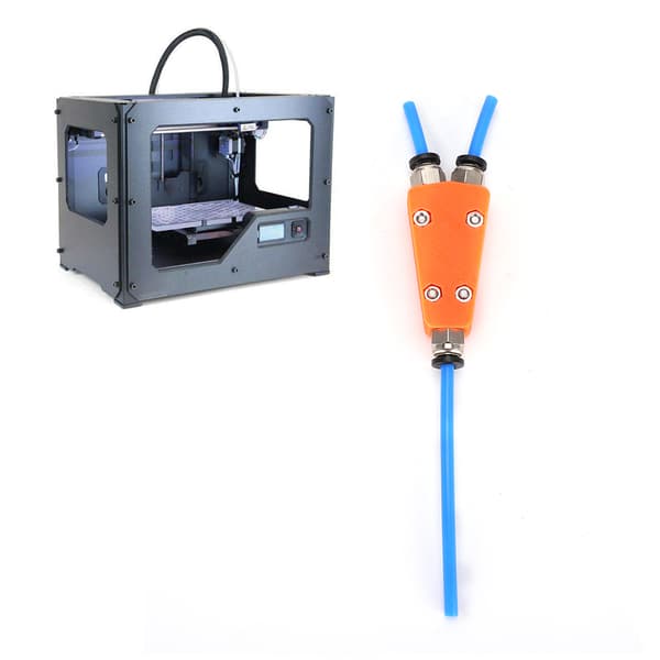 2 i 1 ud Pneumatisk Stikmodul 3D Printer Tilbehør til Ender-3 Ekstruder (tilfældig farve)