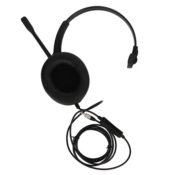 3,5 mm affärsheadset ENC brusreducering volymjustering monoaural telefonheadset med mikrofon för hemmakontor