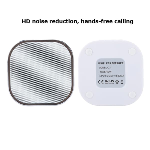 Mini bærbar trådløs computer Sub-woofer Bluetooth-højttaler understøtter TF-kort (sølv)