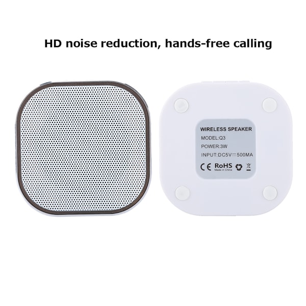 Mini kannettava langaton tietokoneen sub-woofer Bluetooth-kaiutin tukee TF-korttia (hopea)