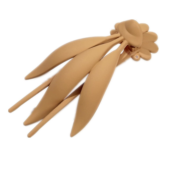 Skrubba blomma anknäbbsklämma, bakhuvudskivhårnål, enkelt klämma hår greppa huvudbonad turmeric