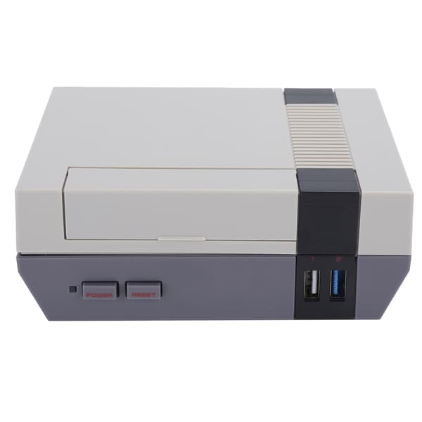 Vintage Game Console Box til Raspberry Pi 4B Shutdown Reset Betjen SSD Case 100‑240VUS Stik