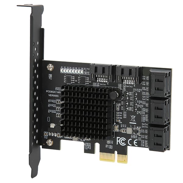 PCI E til SATA3.0 utvidelseskort 8 porter adapter stigerkort stasjonær datamaskin tilbehør