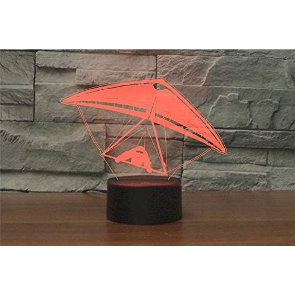 3D Hängglidare Fjärrkontroll 16 Färger Nattlampor Illusion Akryl LED Bord Sänglampa Barn Sovrum Skrivbordsdekoration Födelsedagspresenter Leksak för Barn