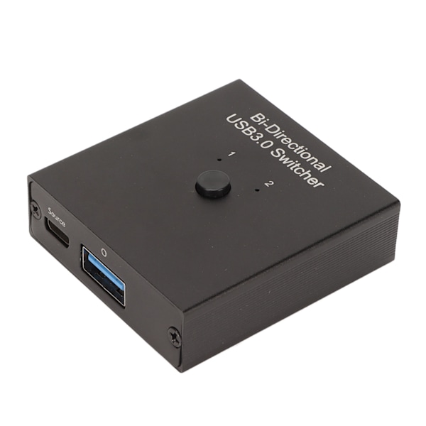 USB 3.0-svitsjvelger 2 i 1 ut 1 i 2 ut tosidig metallskall USB-delingsbryter for datamaskin, skriver, telefon