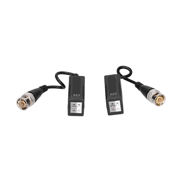 2 st vridna par-sändare 1080P AntiInterference Låg förlust Singel Passiv BNC-kontakter för AHD/HDCVI/HDTVI-signal