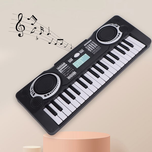 Elektrisk klaver til børn, begynder elektronisk musik lærings keyboard, bærbart instrument til tidlig læring with Sheets 37 Keys 2 Modes