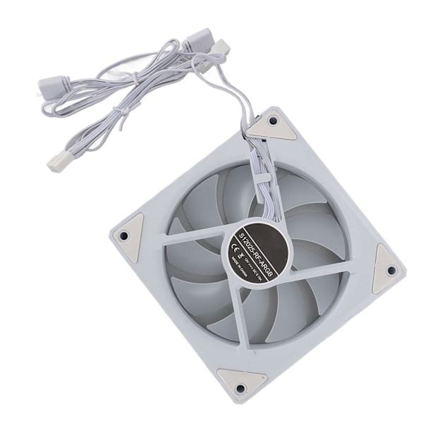 120mm chassifläkt ARGB chassifläkt 5V 3-stifts ARGB LED kylfläkt för CPU-kylare CPU vattenkylare dator omvänd blad vit