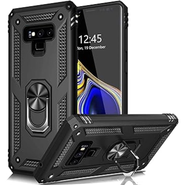 Samsung Galaxy Note 9 mobiltelefondeksel, militærgrad støtsikker dekselpass, 15 fot falltestbeskyttende deksel, med magnetisk støtte og kjøretøy