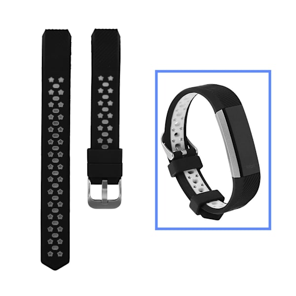 Silikone håndledsrem Smart armbånd udskiftningsrem til Fitbit Alta HR/Fitbit sort og hvid