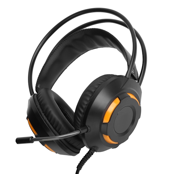 AJAZZ OverEar-hovedtelefoner 7.1 Stereo Sound Noise Canceling Wired Headset med USB-interface (sort)