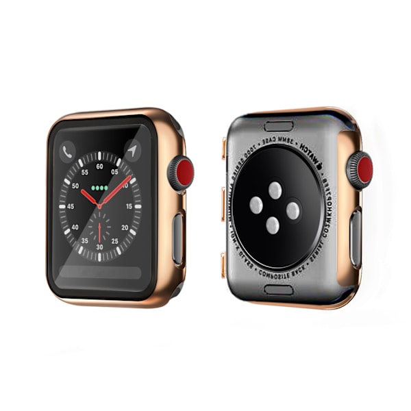 [2 KPL] Kotelo karkaistusta lasista valmistetulla näytönsuojalla Apple Watch Series 2/3/4/5/6 40mm - Kova PC-täyssuojakotelo