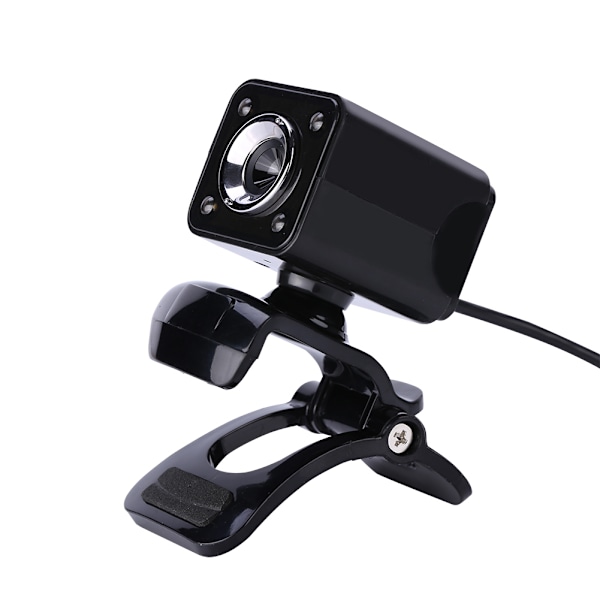 Webcam USB Webkamera Digital Video HD 12.0M Pixel Indbygget Mikrofon Sort