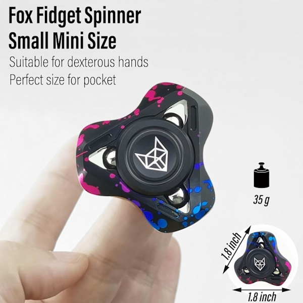 Metallisk Fidget Spinner för Vuxna, Rostfritt Stål Fidget Leksaker, Liten Mini Fidget Block, Tysta Lager EDC för Män Ångest Cool