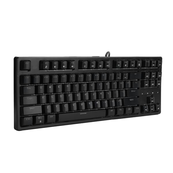 Daidai Computer Keyboard Wired Mechanical Red Shaft 87‑Keys STK130 til spil og kontor - Sort
