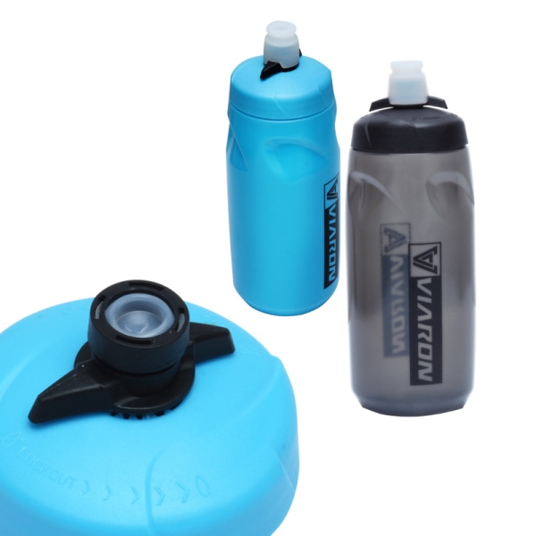 Outdoor riding water bottle squeeze leak-proof plastic water cup blue 600ml