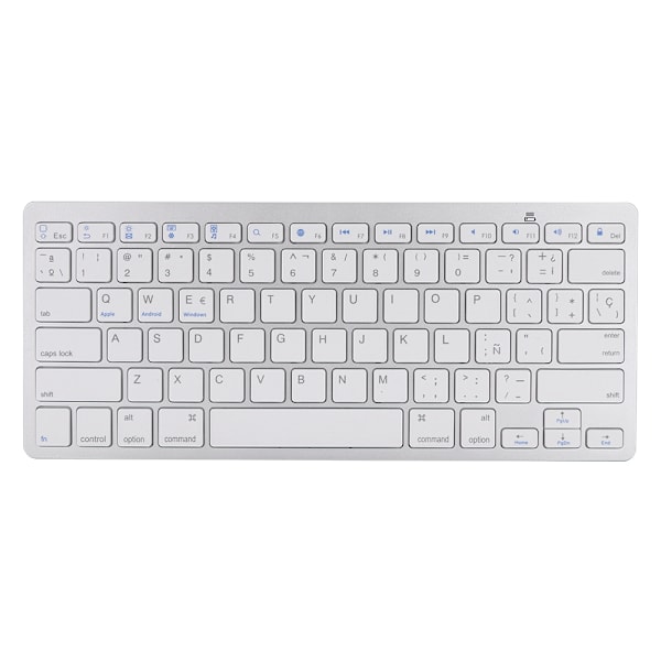 Espanjalainen ultraohut langaton Bluetooth-mykkänäppäimistö Apple Mac WindowS Androidille