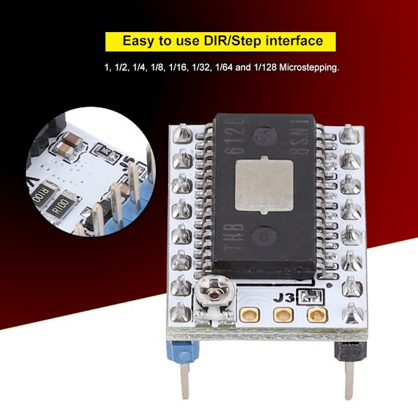 3D-skrivertilbehør SD6128 Stepper Motor Driver 128 High Subdivision Motor Module (Blå)