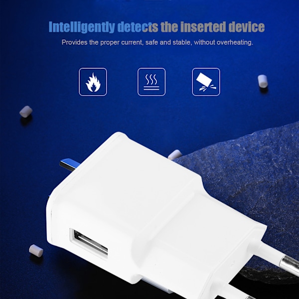 Mini Power Adapter Stik Hvid Enkelt Port USB Væg Hurtigoplader Stik