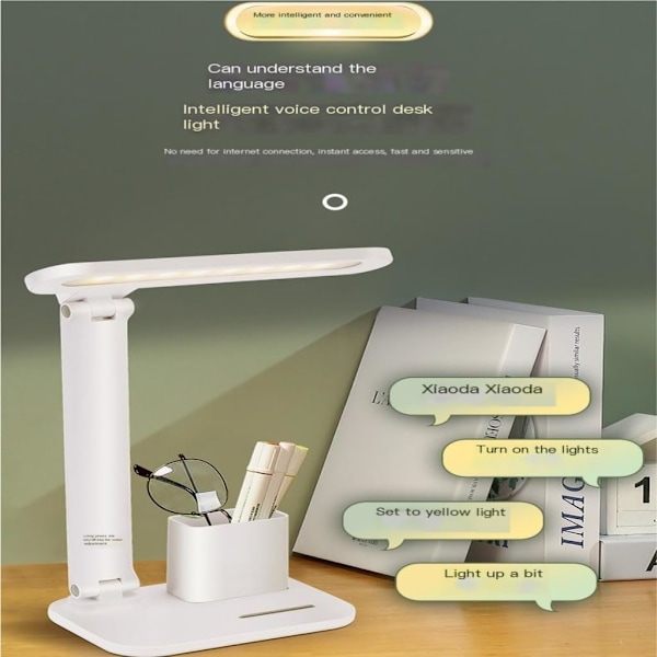 Skrivebordslampe Stemmestyrt Bordlampe Hjem Soverom Nattbord Leselampe Hybel Studenter Liten Bordlampe Hybel