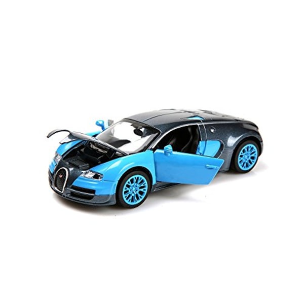 SAYTAY-modelbiler, 1:32 Bugatti Veyron Aloy Diecast-biler med lys og lyd (blå) ST-001