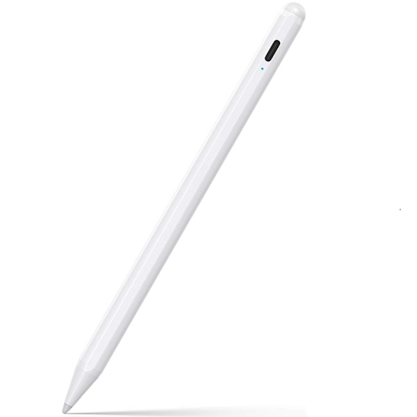 Styluspenn med anti-berøringsfunksjon, magnetisk, multifunksjonell, profesjonell kapasitiv stylus for OS-nettbrett, hvit