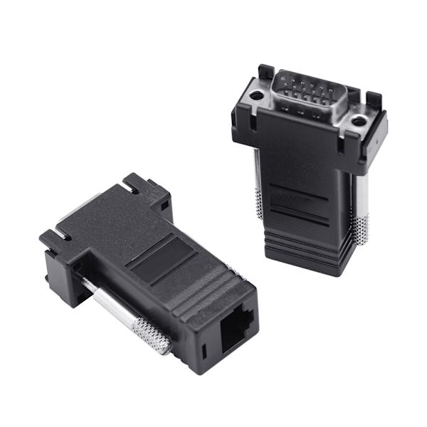 10 st VGA till RJ45 Extender Adapter CAT5E CAT6 Ethernet Kabelkontakt Hane