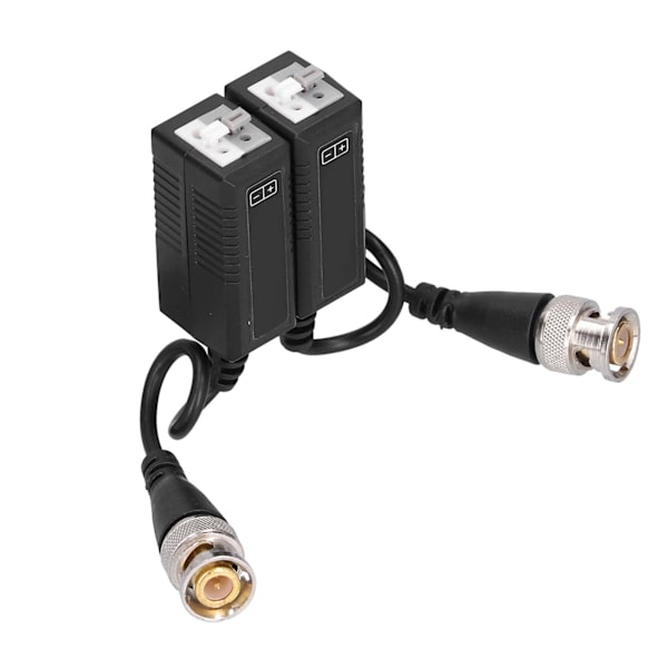 2 st vridna par-sändare 1080P AntiInterference Låg förlust Singel Passiv BNC-kontakter för AHD/HDCVI/HDTVI-signal