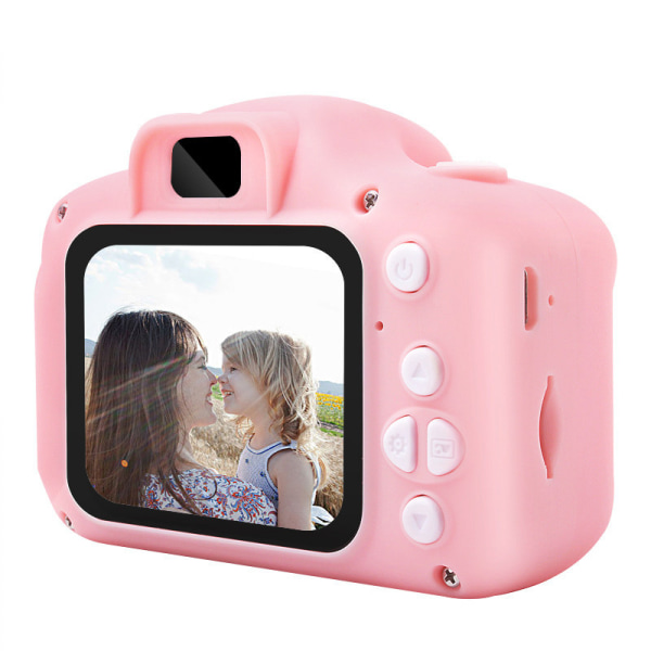 Legetøj til 4-9-årige piger, børnekamera kompakt til små børn, glatte småbørnskamera, med 16 GB hukommelseskort, pink