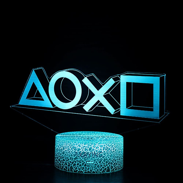 3D Nattlampa LED Illusion Skrivbordslampa 7 Färgbyten USB-kabel Touch-knapp Jul-födelsedagspresent Leksak för barn
