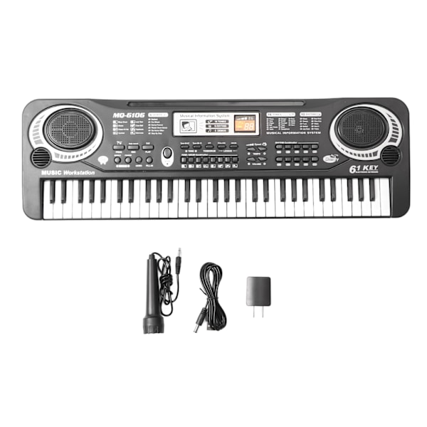 Keyboard Piano 61 Tangenter Bærbart Elektronisk Klaver Keyboard Instrument 100‑240V til Børn