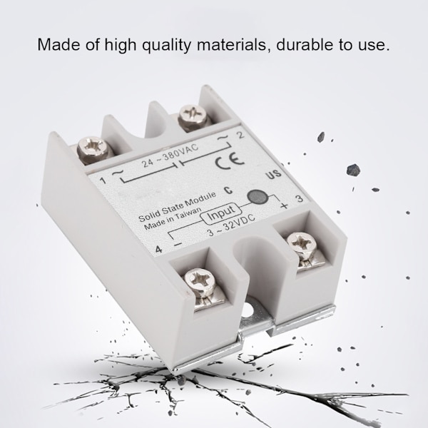 3D-printer tilbehør Solid State Relæ Enkeltfase 24V/40A SSR DC Control AC Modul