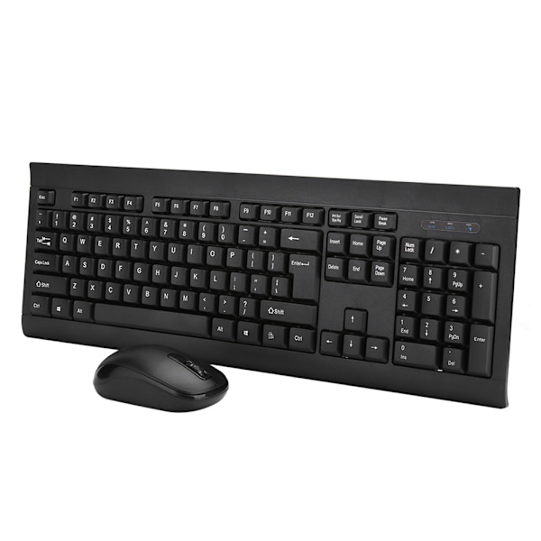 2.4G trådløst tastatur Fashionable bærbar mus tastatursett datamaskin tilbehørSvart