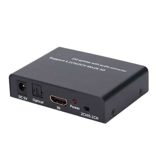 HD Multimedia Interface 1 till 2 Splitter 5.1CH/2CH 4K Konverter med Video Audio Extractor