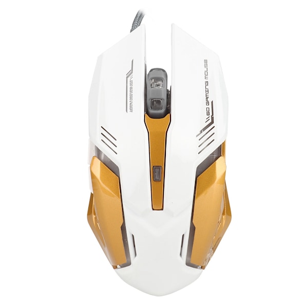 KINGANGJIA G500 800-2400DPI Trådbunden Mus USB E-sport Spel Belysning Mus (Vit)