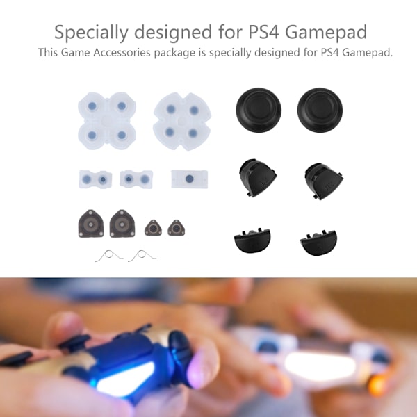 Ersättningsknapp/Pad för PS4 Gamepad med skruvmejsel