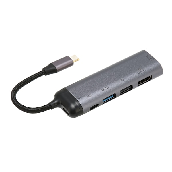 6 in 1 USB C -keskitin, tyypin C urosliitin VGA HD -multimediarajapintaan USB3.1 USB2.0 tyypin C2.0 PD100W moniporttinen telakointiasema