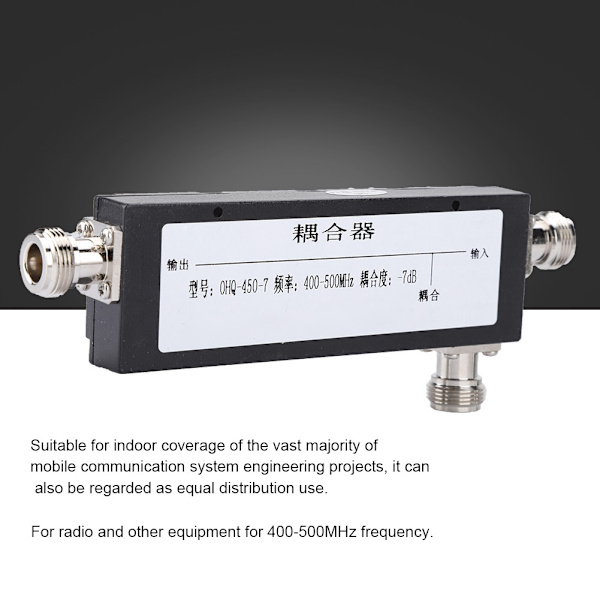-7dB 400-500Mhz Kobler Signal Power Splitter Frekvens Power Splitter N-F Plugg