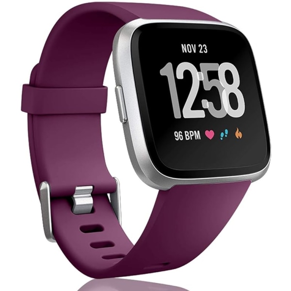 Den smarte klokkestroppen er kompatibel med Fitbit versa Smartwatch, versa 2 og versa Lite se-klokker for kvinner og menn（ Fuchsia-S）