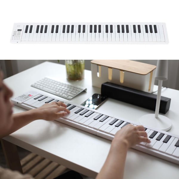 61-tangenters foldbart klaver, bærbart keyboard, foldbart elektronisk instrumentlegetøj med optagelse og afspilning