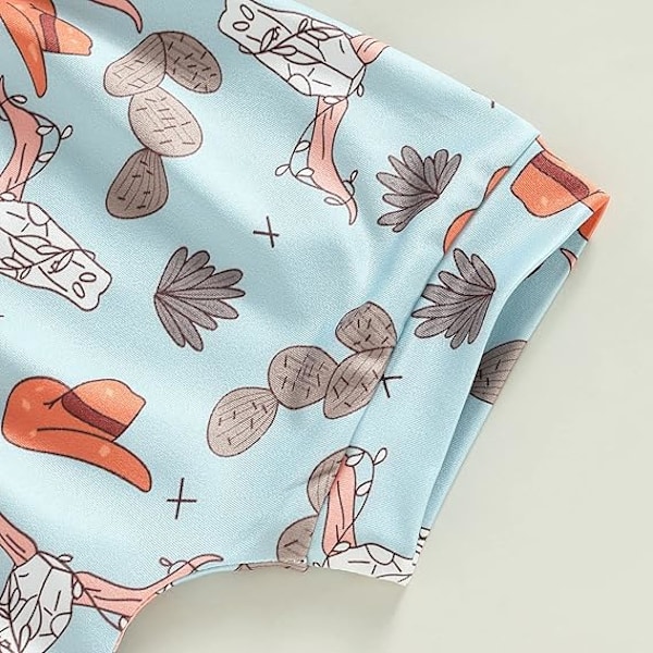 Baby Gutt Klær Småbarn Sommer Antrekk Kort Ermet T-Skjorte Tee Topper Joggebukser Casual Shorts 2 stk Klesett 110cm