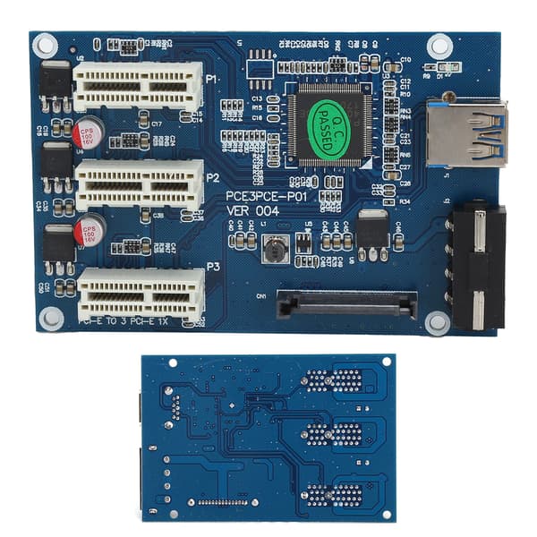 PCIE-utvidelsessett Express-adapterkortbryter Riser-kort 1X til 3X med USB-kabel