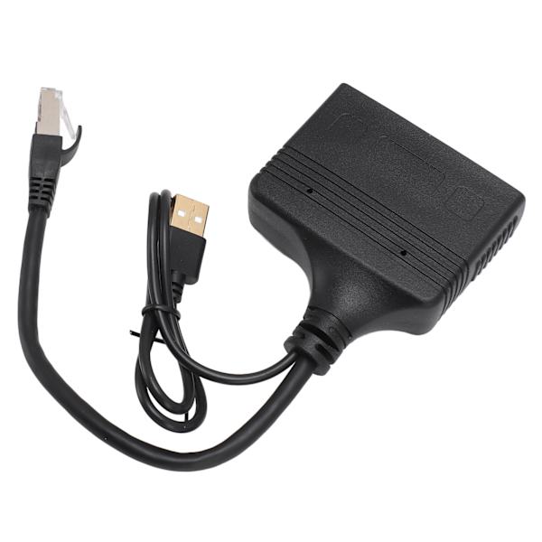 Ethernet-splitter 1 inn 4 ut RJ45-grensesnitt 1000 Mbps gullbelagt pin sikker stabil signal LAN-splitter for bryter TV PC