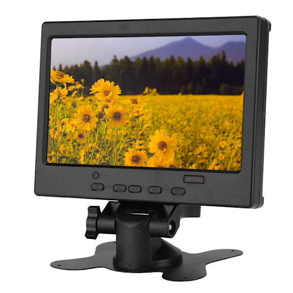 7in Multifunktion 800:1 1024x600 Display med Stativ Support HDMi VGa AV Input