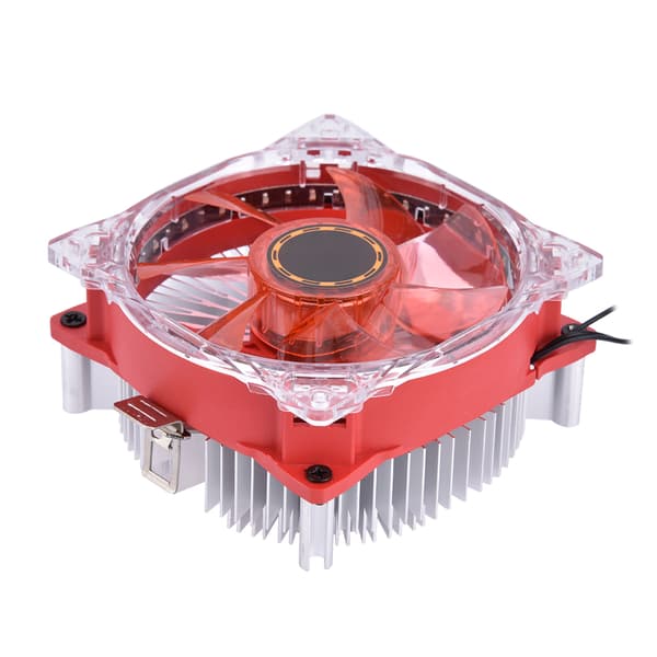 25 LED-lys Computer CPU-køling Køler Ultra-stille ventilator Varmeafleder Til Intel AMD Desktops Rød